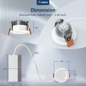 Amico 6-pack wafer-thin downlight creating a sleek ceiling look.