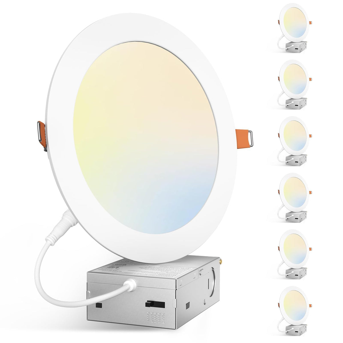 Amico six-pack 7-inch LED wafer with junction box for versatile installation