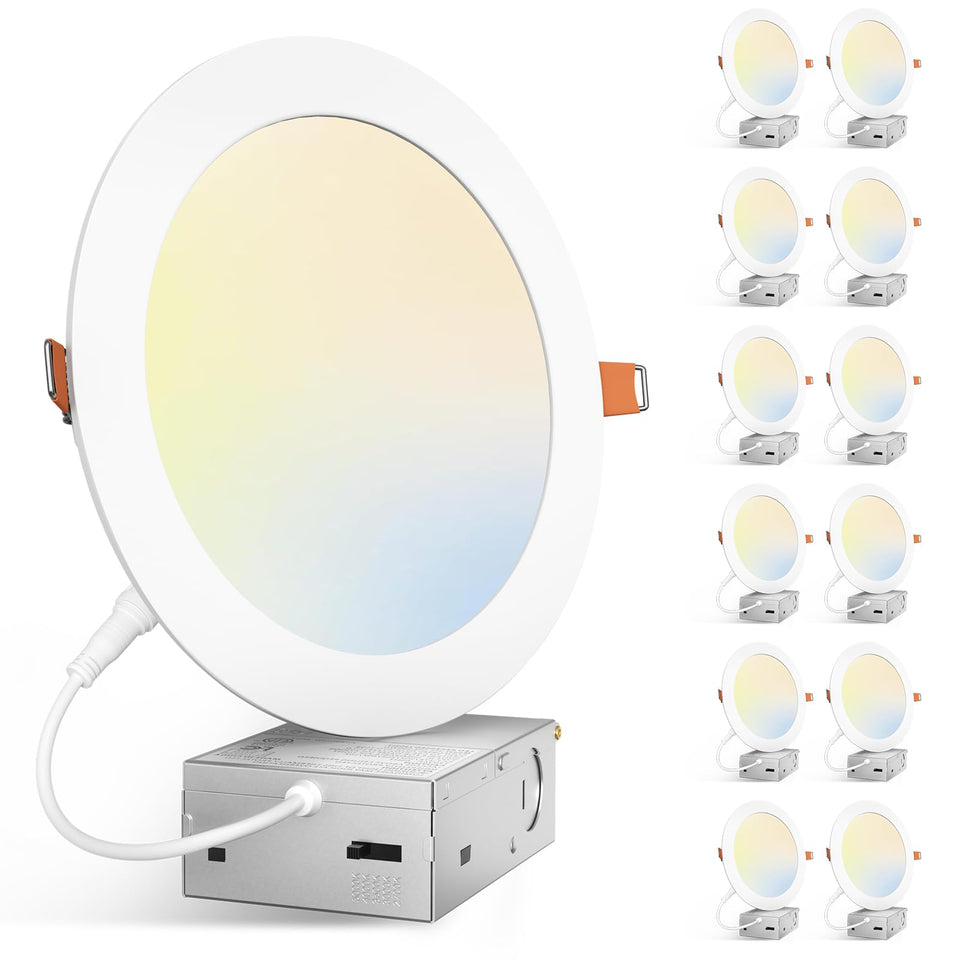 Amico 7-inch LED downlight with 5CCT switch for flexible color temperature