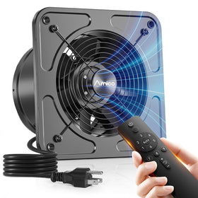 Amico 8-inch exhaust fan with remote for convenient kitchen ventilation