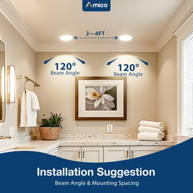 Amico 800LM 10W brightness delivers efficient, bright illumination.