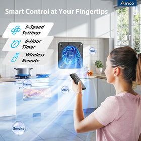 Amico remote with 9 speeds for precise ventilation control