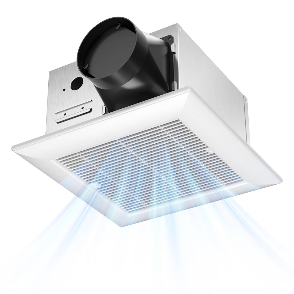 Amico bathroom exhaust fan delivering 110 CFM for effective moisture control