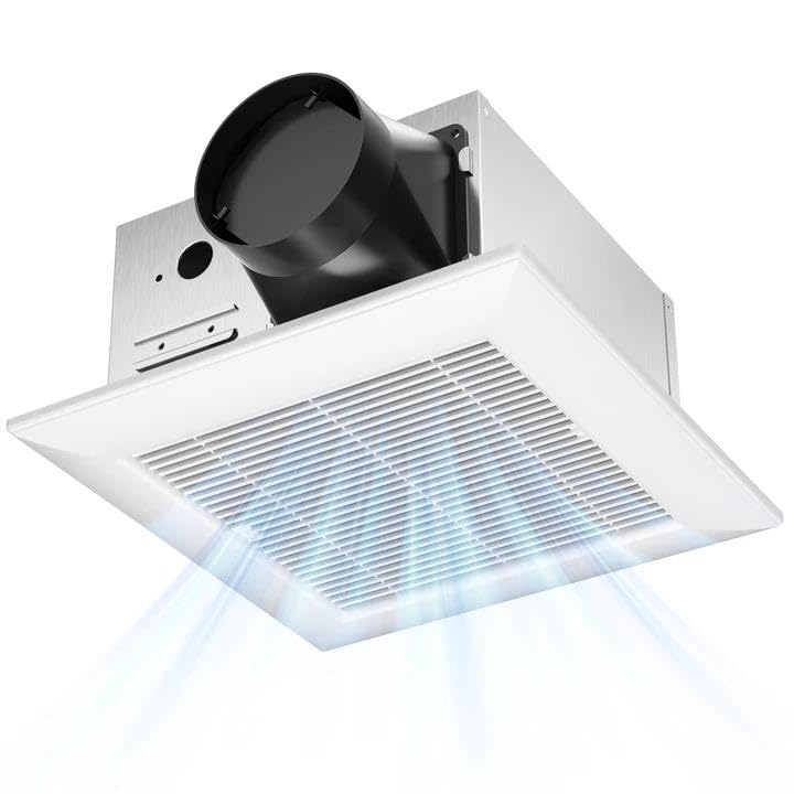 Amico bathroom exhaust fan 160 CFM removes steam quickly.