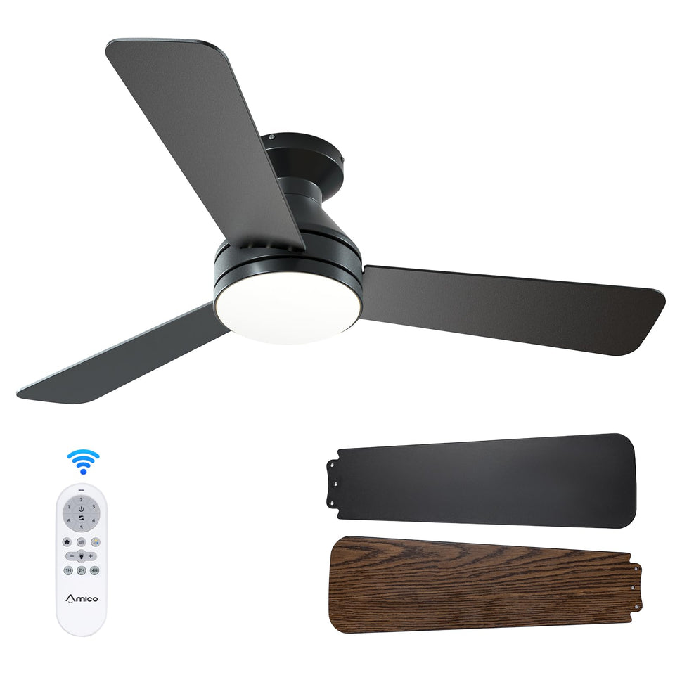 Amico ceiling fan with light and remote for convenient cooling at home