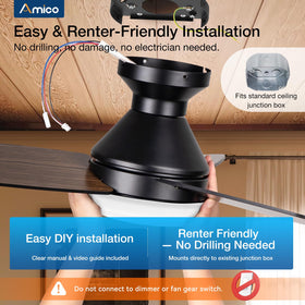 Amico memory function keeps your preferred fan and light settings.