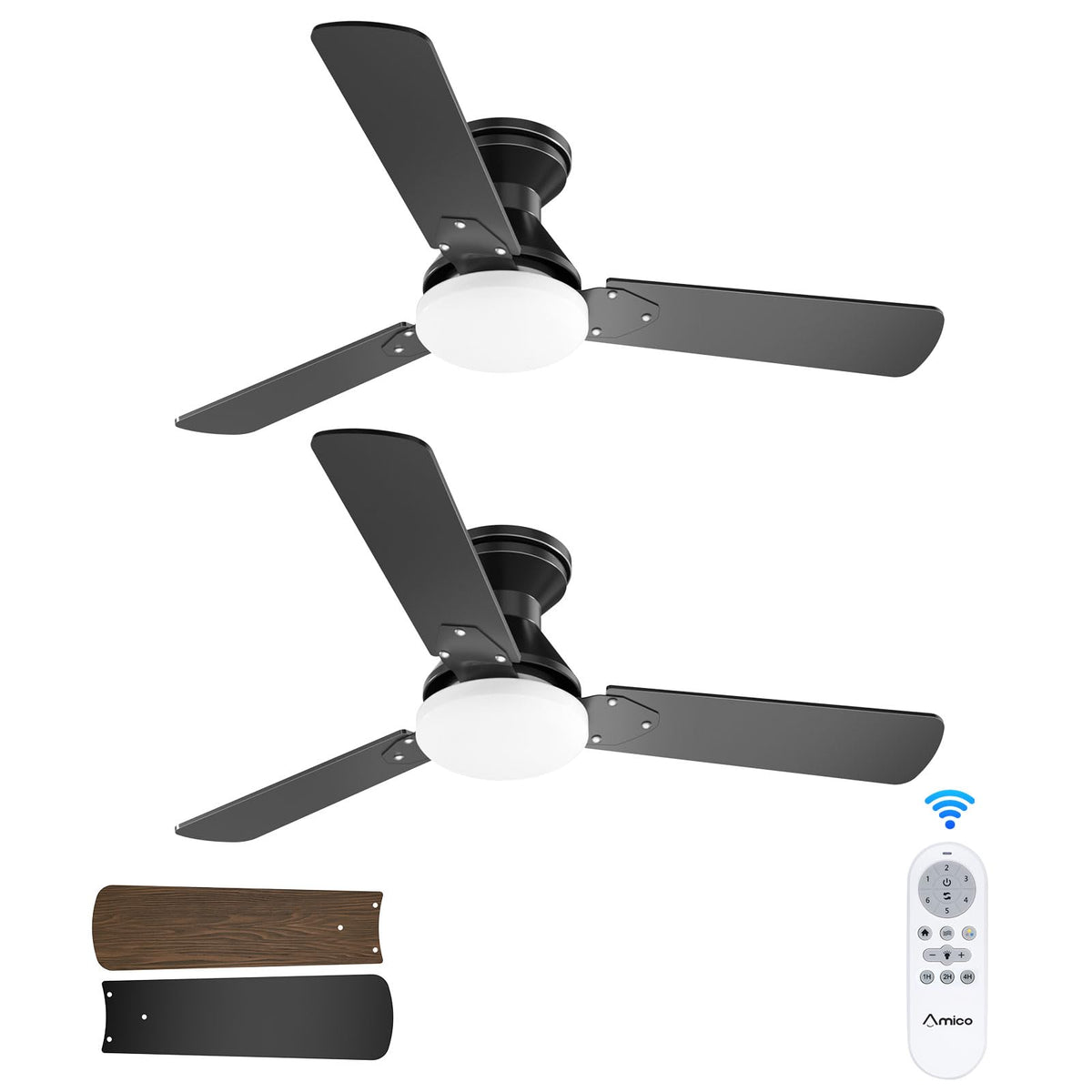 Amico ceiling fan with light remote for bedroom comfort and energy savings