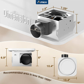 Amico ceiling-mount installation demonstrates quick, secure mounting.