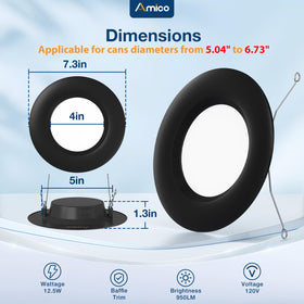 Amico damp-rated can lights for bathrooms and kitchens.