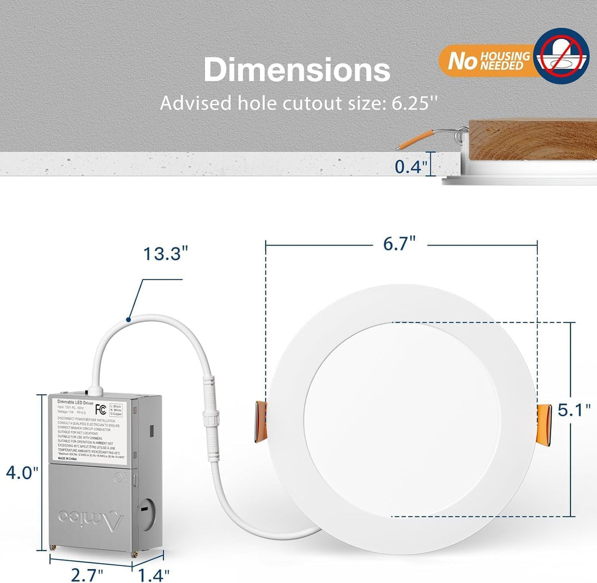 Damp-rated fixture suitable for bathrooms, basements, and covered outdoor areas.
