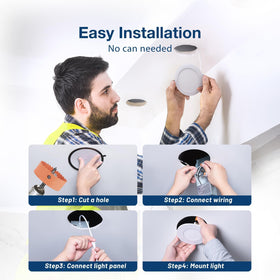 Amico damp-rated recessed light suitable for bathrooms and basements.