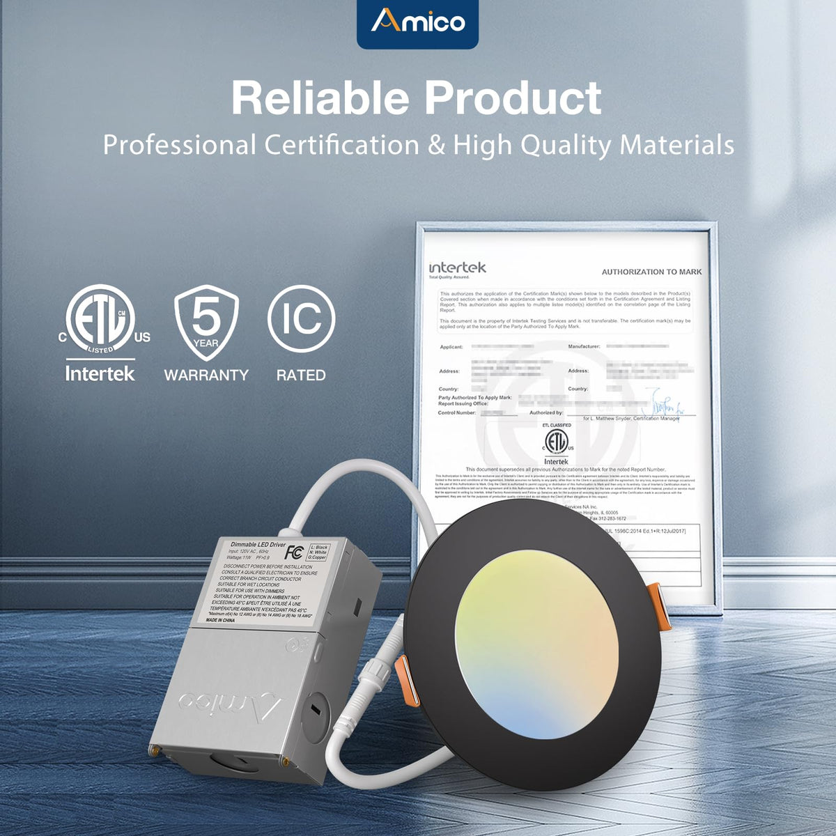 Amico dimmable downlight offers smooth lighting control