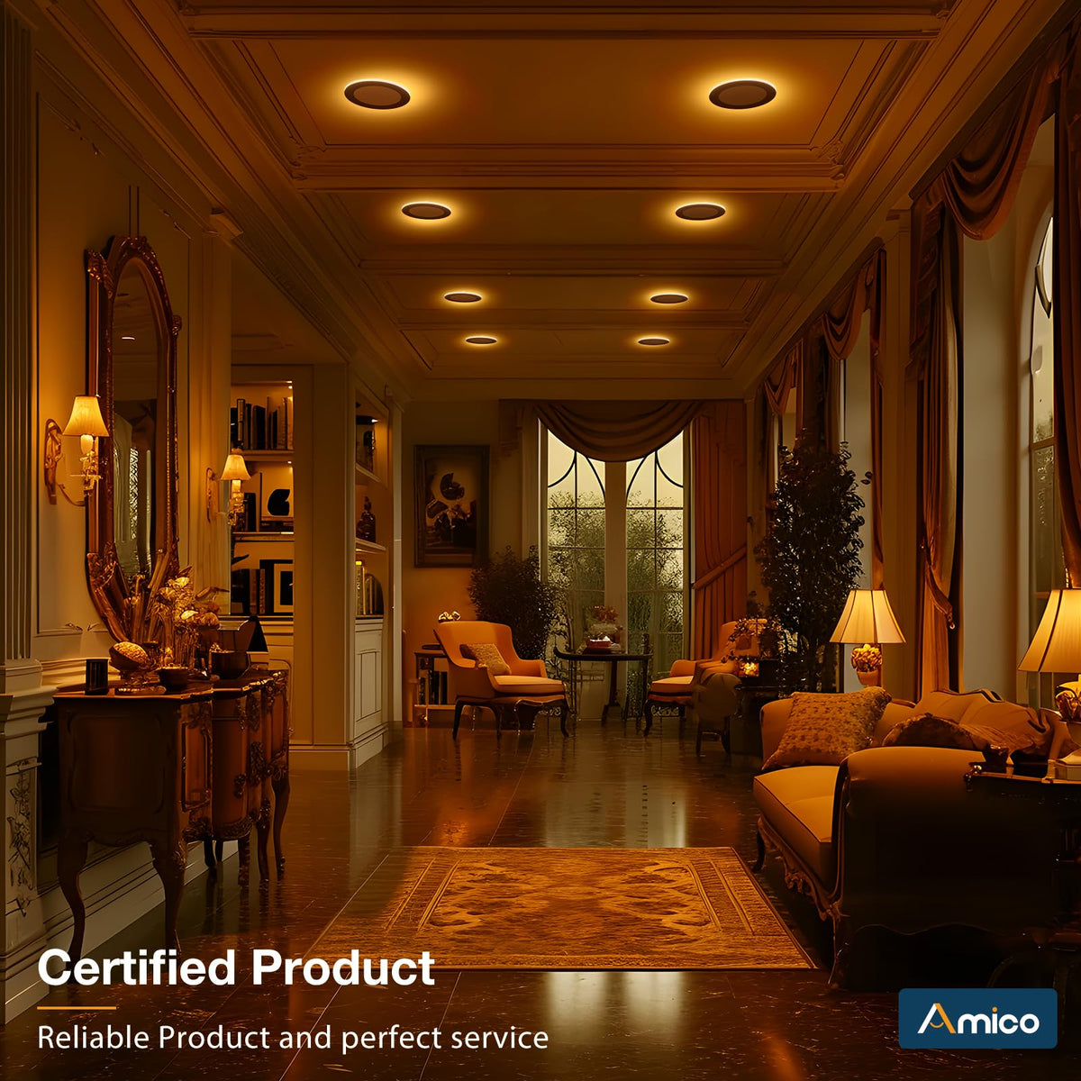 Amico dimmable LED downlight suitable for mood lighting