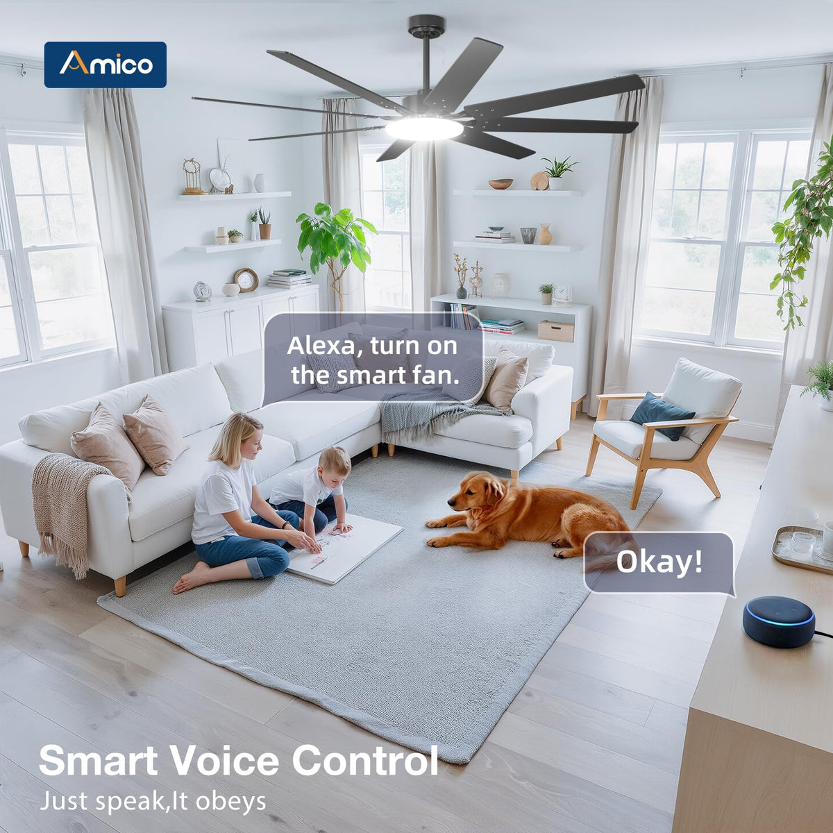 Amico dimmable LED light offers three color temperatures for mood lighting