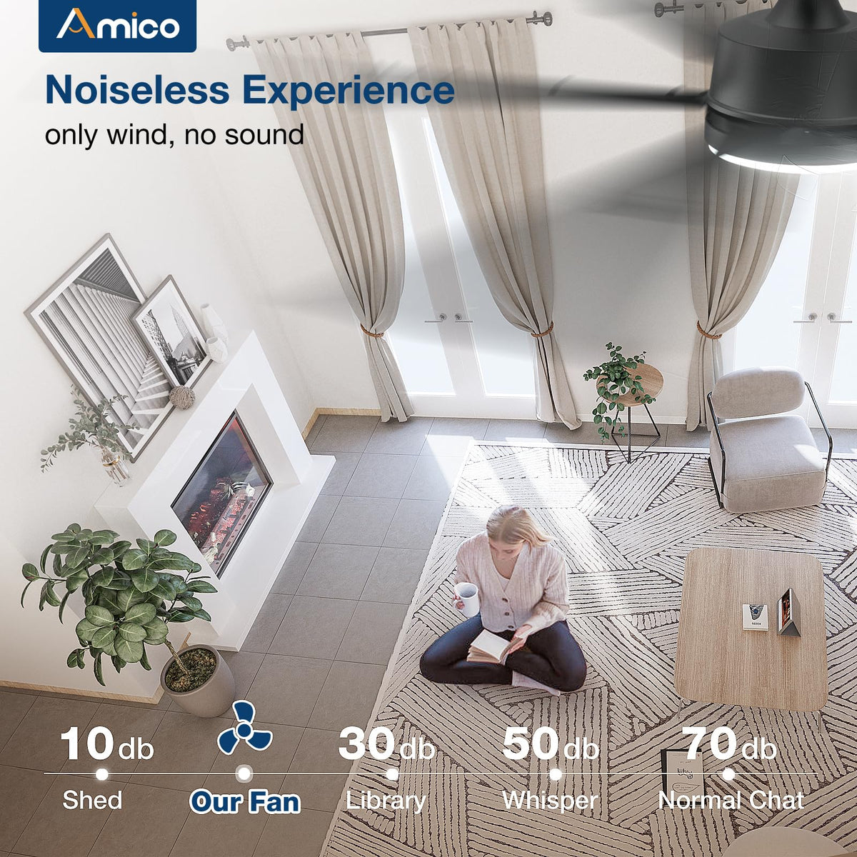 Amico 3CCT dimmable LED light for customizable mood lighting in any room.