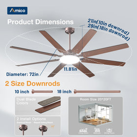 Amico dimmable LED light with 3 color temperatures