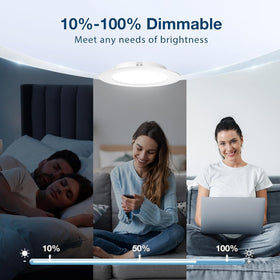 Amico dimmable recessed light close-up with smooth brightness control.