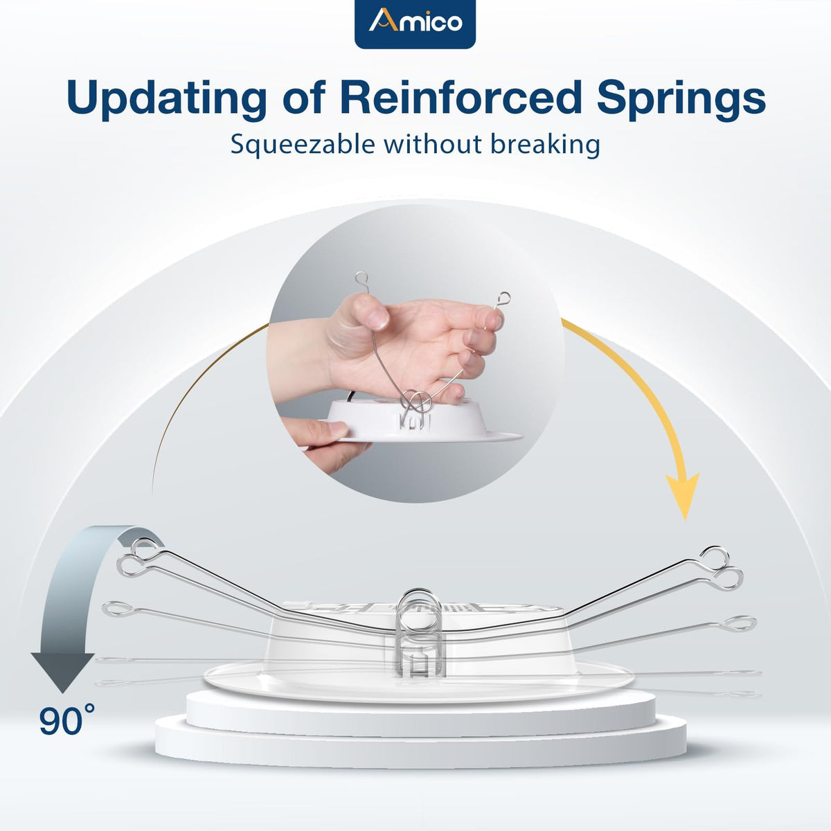 Amico dimmable lighting from 5% to 100% for comfortable viewing.