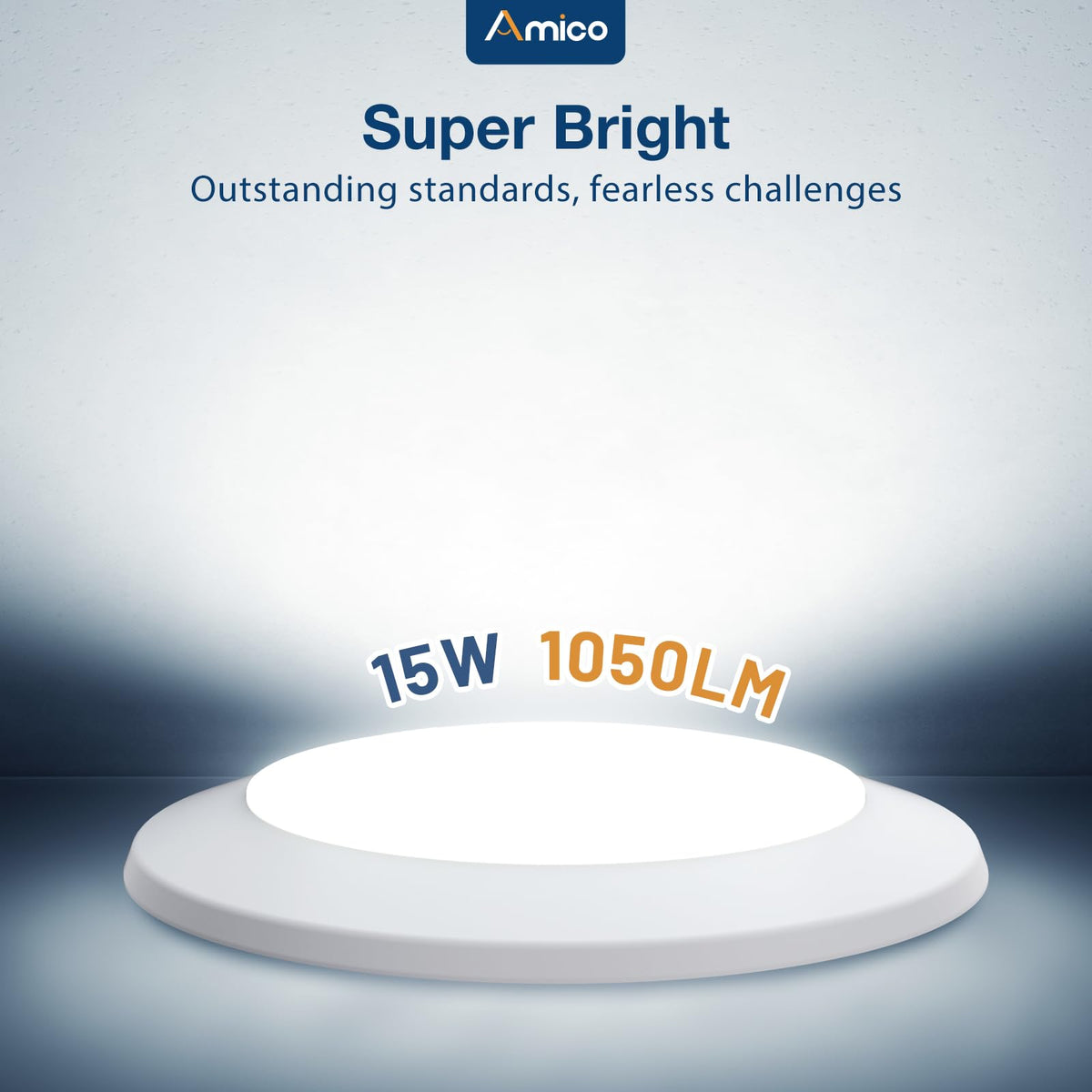 Amico disk light offers color temperature options from 2700K to 6000K for flexible ambiance.