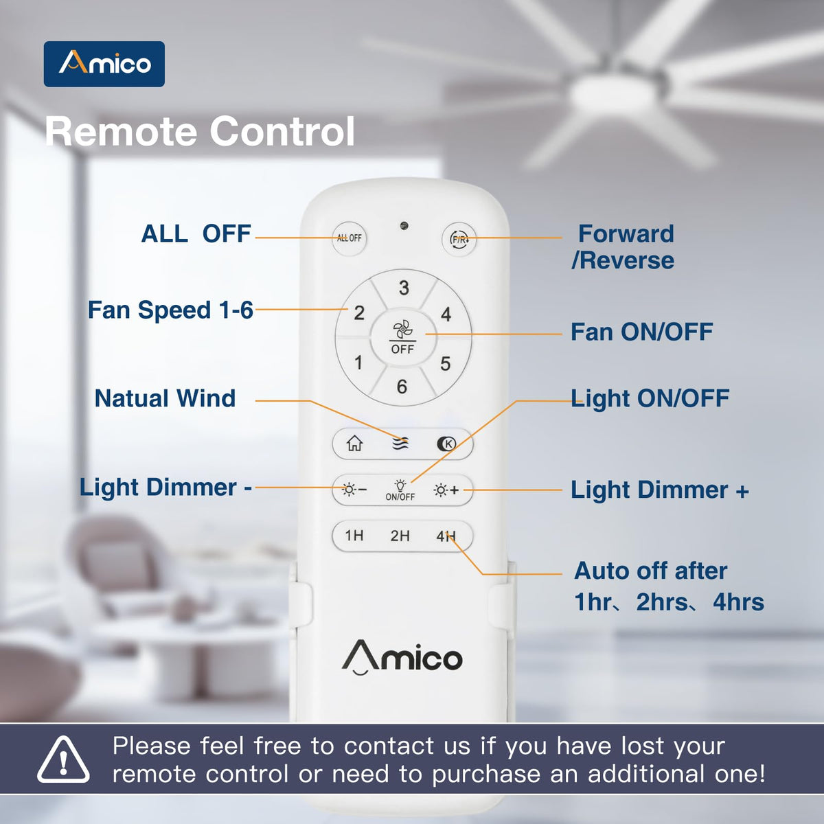 Amico dual-finish blades in nickel and woodgrain to match décor