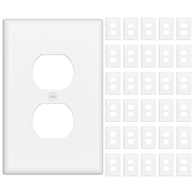 Amico duplex outlet covers in a 30-pack for a durable, clean wall finish.