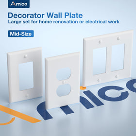 Amico durable outlet cover keeps outlets neat and protected in high-traffic areas.