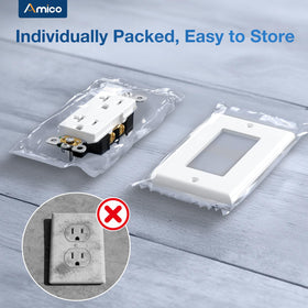 Amico outlet terminals with clear labeling for quick wiring