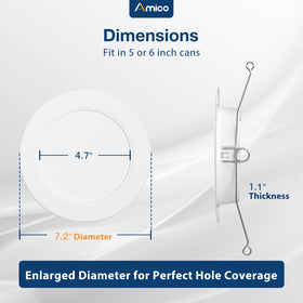 Amico easy-installation can light with E26 base for quick setup.