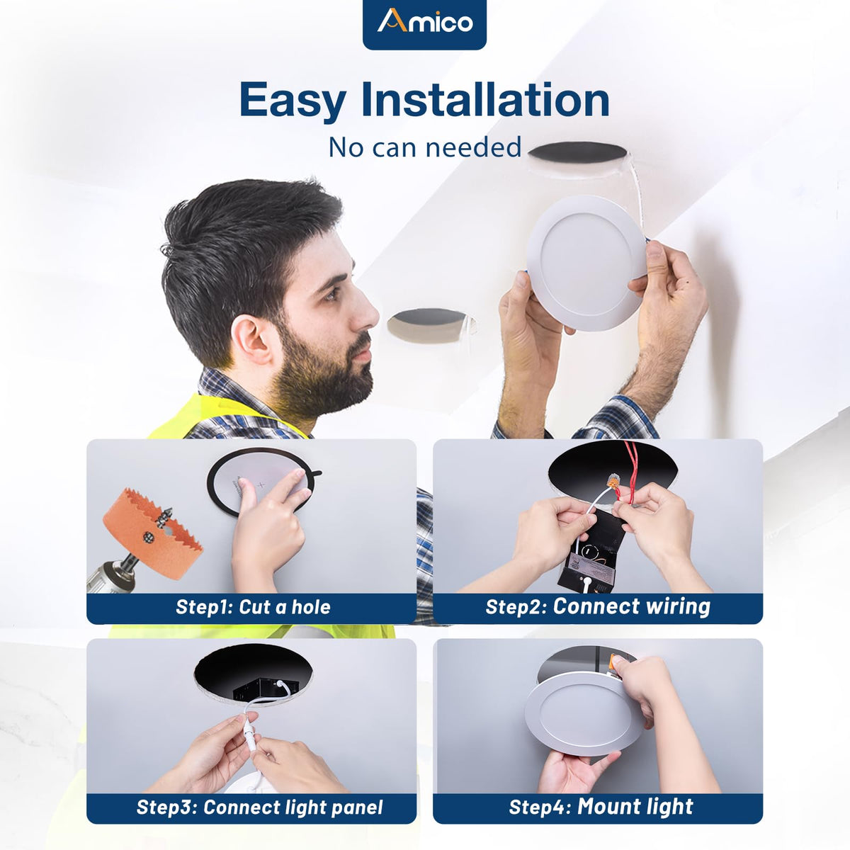 Amico energy-saving design promises lower electricity costs with up to 90% savings.
