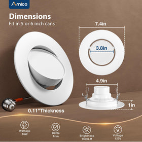 Amico energy-saving LED downlight delivers bright output at low power.