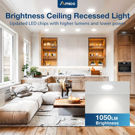 Amico energy-saving recessed light reduces energy use compared with traditional fixtures.