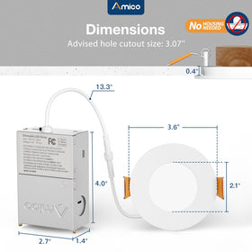 Amico ETL-certified downlight ensures safety and reliability.