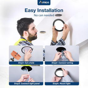 Amico ETL FCC certified downlight ensures compliance and reliable performance.