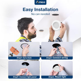 Amico ETL and FCC certified downlight for safe installation