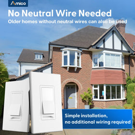 Amico ETL-listed dimmer switch suitable for homes and offices.