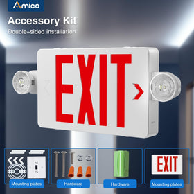 Amico exit sign durable 94V-0 housing for safety