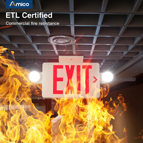Amico exit sign wall-mount ready for quick retrofits