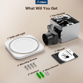 Amico FCC-certified exhaust fan ensures safe, compliant operation.