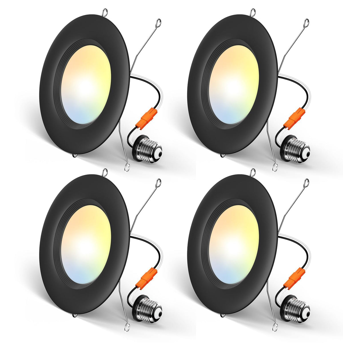 Amico four-pack LED can lights for quick ceiling upgrades.