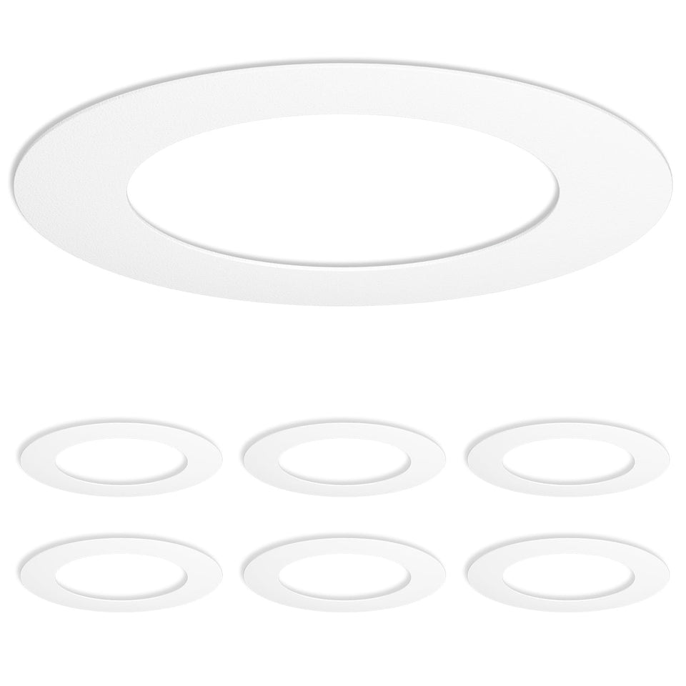 Amico Goof Ring with 8.6-inch outer diameter hides drywall around recessed lights