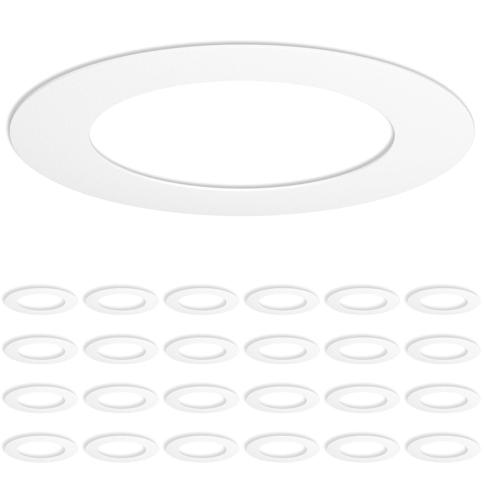 Amico goof rings 8.6-inch outer diameter covers rough drywall around recessed lights
