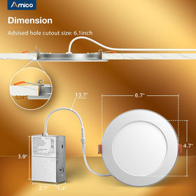 Amico IC rated downlight is ETL and FCC certified for safe use.