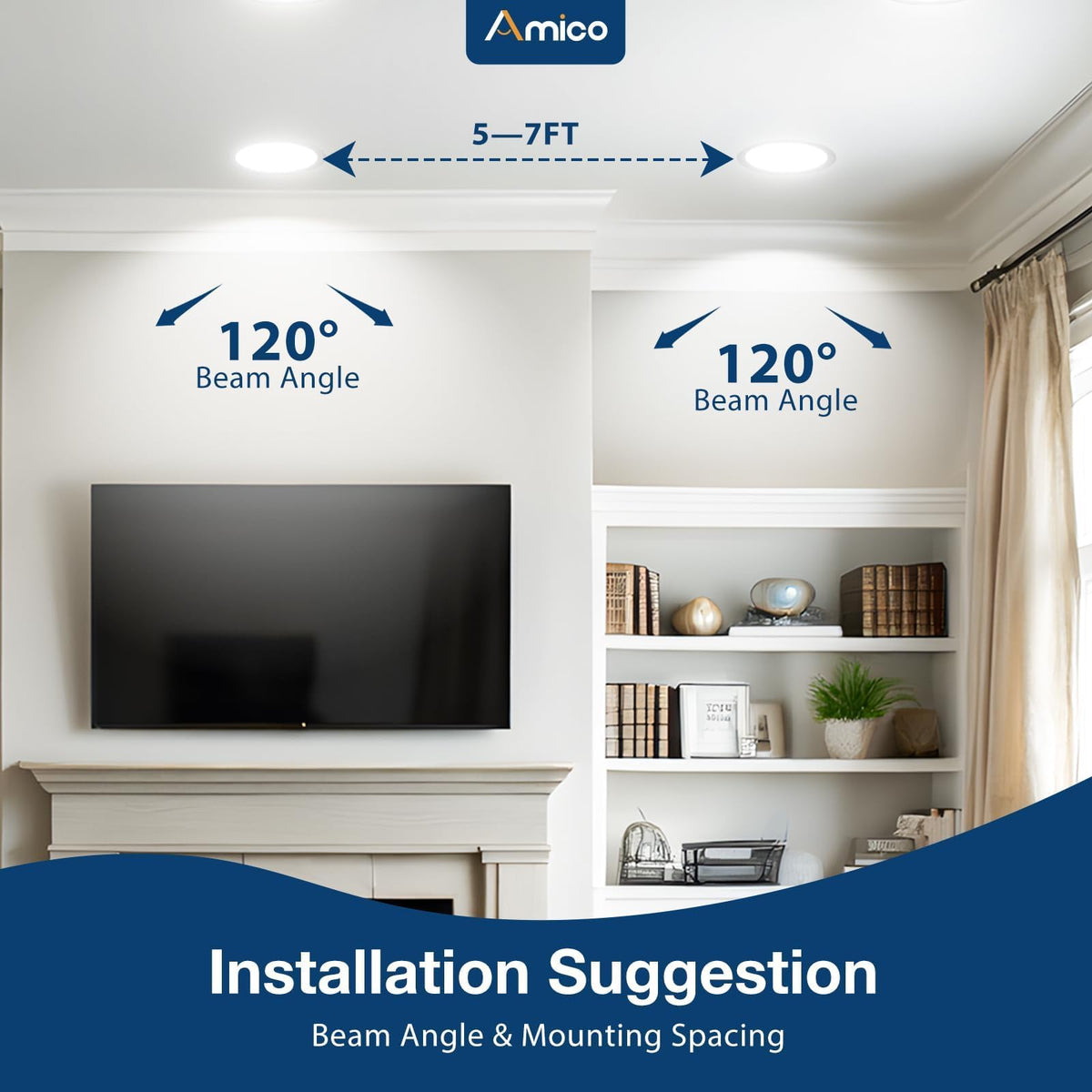 IC-rated canless downlight for safer installation near insulation.