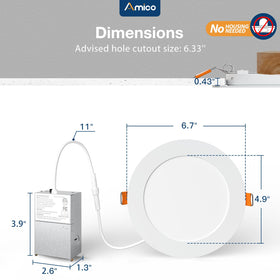 Amico IC-rated damp downlight safe for insulation contact
