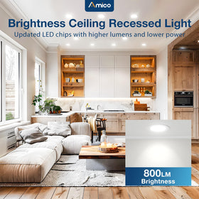 Amico IC-rated insulation-safe downlight ready for contact with ceilings.