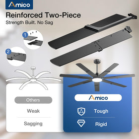 Amico 24W LED light up to 2000 lumens for bright, adjustable illumination.