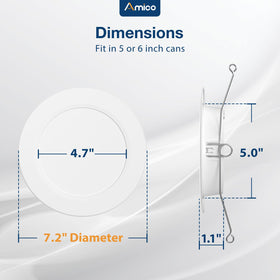 Amico LED can light uses a universal E26 base for easy retrofit.