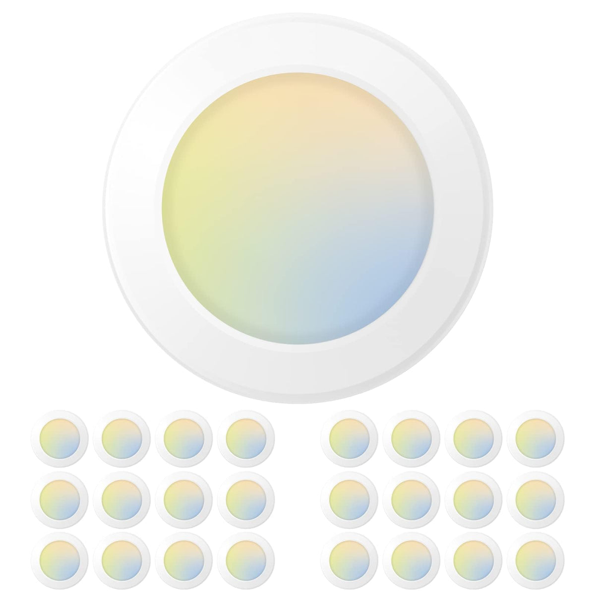 Amico LED disk light 5-6 inch front view highlighting slim profile and bright illumination