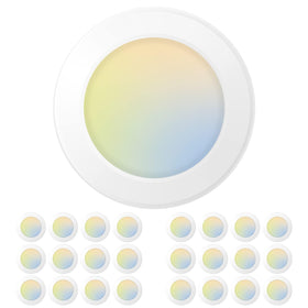 Amico LED disk light 5-6 inch front view highlighting slim profile and bright illumination