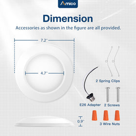 Amico damp rated fixture suitable for bathrooms and porches